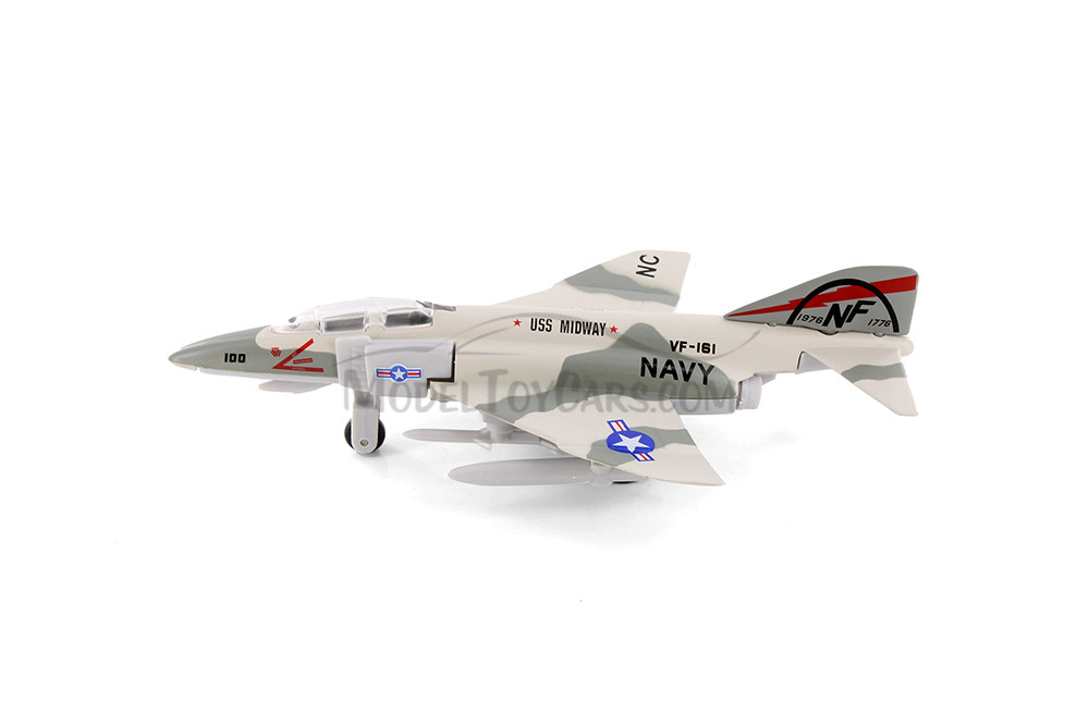 X Force Commander F-4 Phantom USS Midway Jet, Gray w/Beige - Showcasts 51310 - 7 Inch Scale Plane