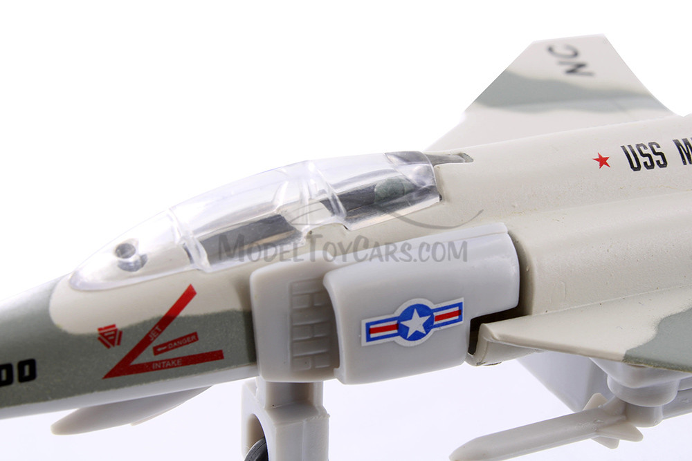 X Force Commander F-4 Phantom USS Midway Jet, Gray w/Beige - Showcasts 51310 - 7 Inch Scale Plane
