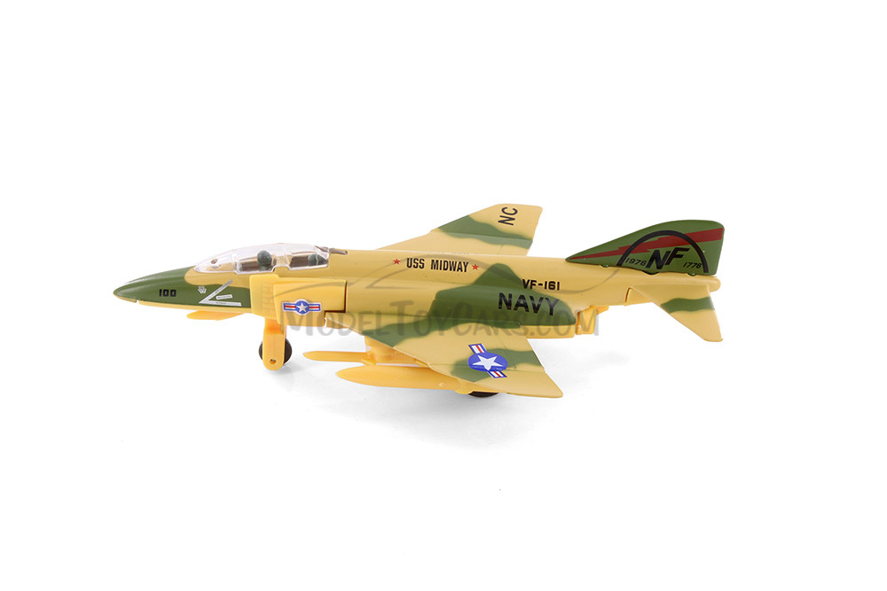 X Force Commander F-4 Phantom USS Midway Jet, Green w/Yellow