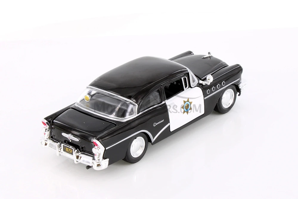 1955 Buick Century California Highway Patrol, Black, Showcasts 37295 - 1/24 Scale Diecast Model Car (1 Car, No Box)