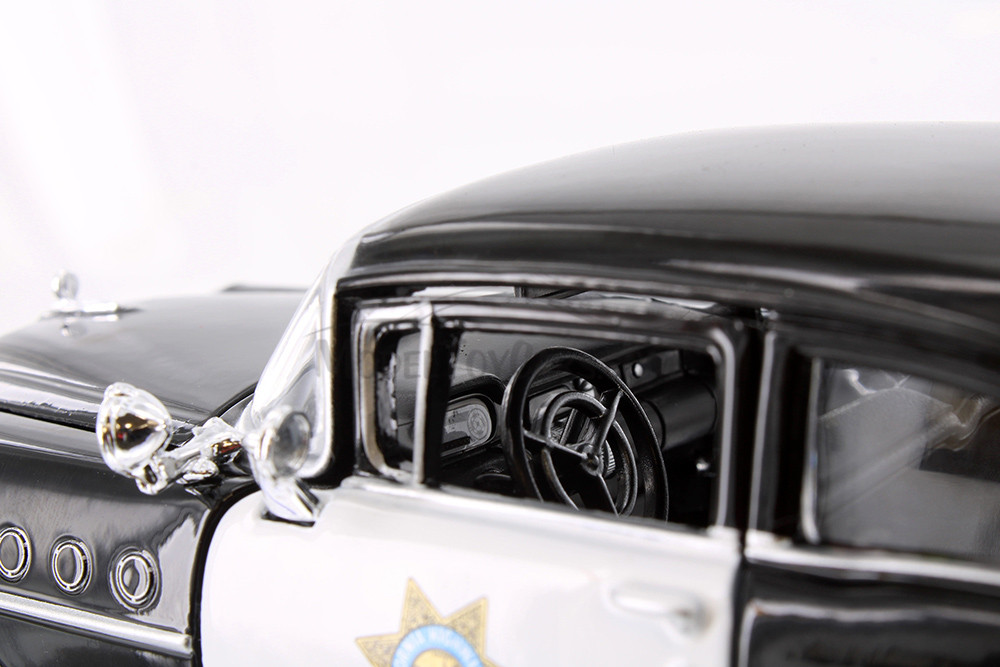 1955 Buick Century California Highway Patrol, Black, Showcasts 37295 - 1/24 Scale Diecast Model Car (1 Car, No Box)