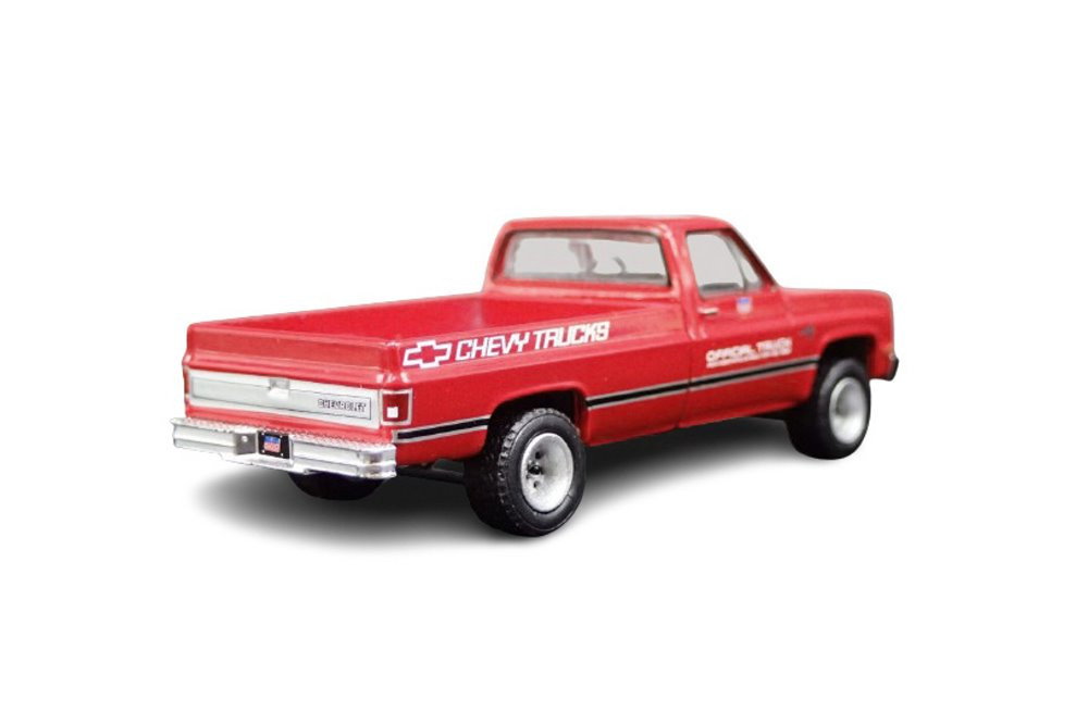 1986 Chevy Silverado Pickup, Red - Greenlight 30340/48 - 1/64 Scale Diecast Model Toy Car