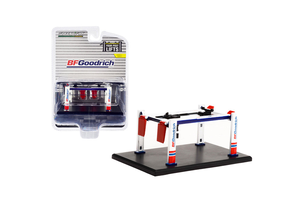 Four-Post Lift, BFGoodrich - Greenlight 16150B/48 - 1/64 Scale Diecast Accessory