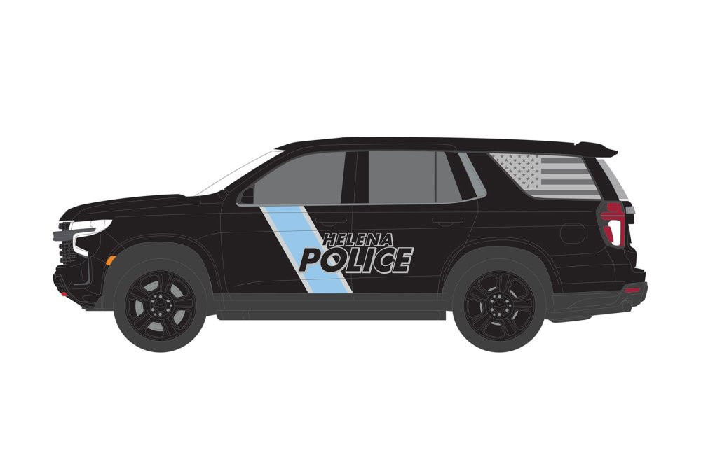 2022 Chevy Tahoe Police Pursuit Vehicle, Black - Greenlight 30416/48 - 1/64 Scale Diecast Car