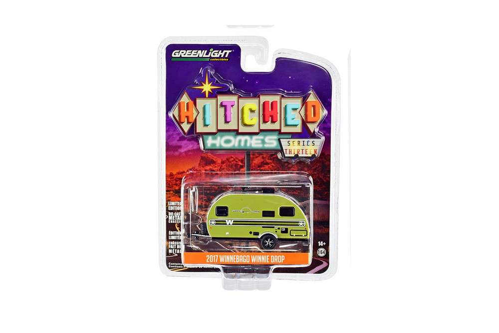 2017 Winnebago  Winnie Drop, Green - Greenlight 34130E/48 - 1/64 Scale Diecast Model Toy Car