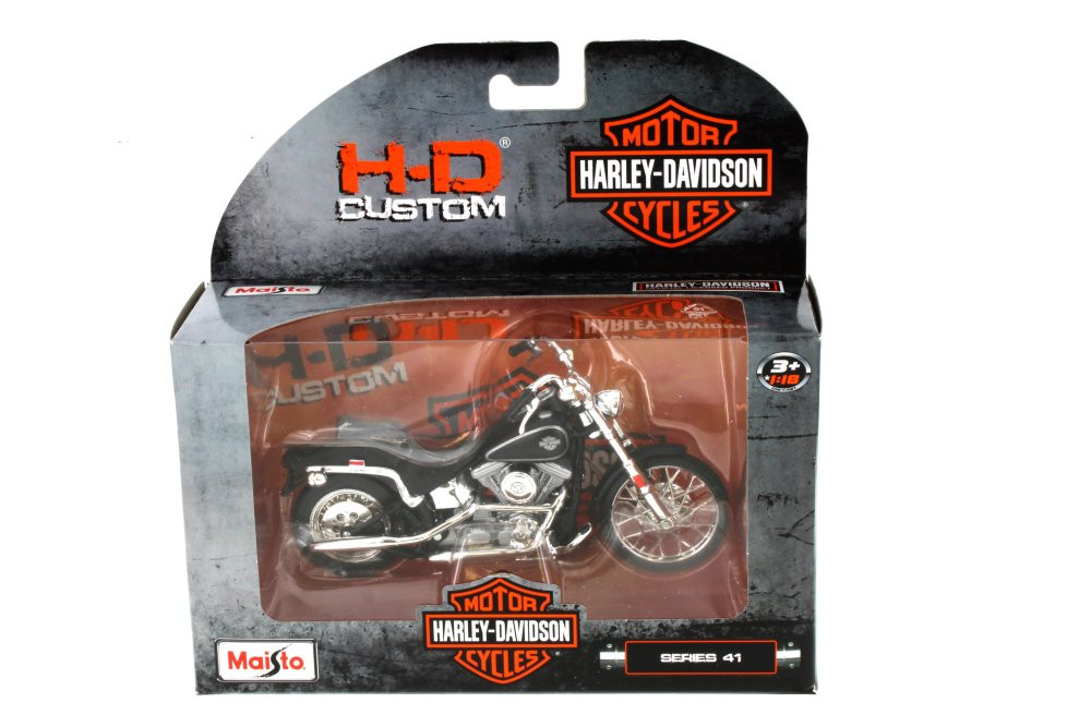 1984 Harley Davidson FXST Softail, Black - Maisto 31360/41 - 1/18 scale Diecast Motorcycle