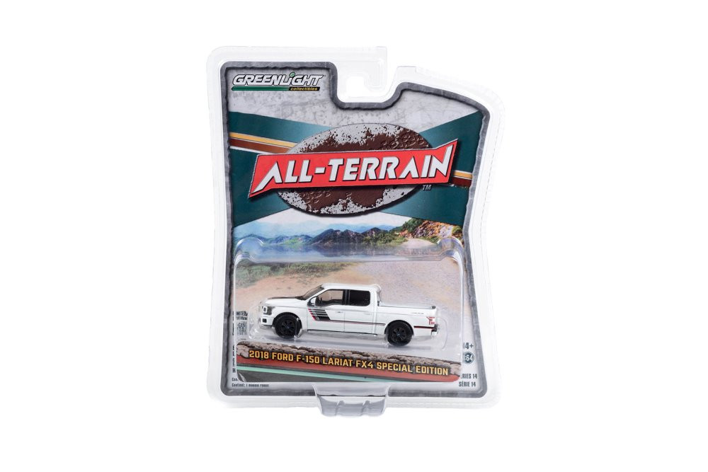 2018 Ford F-150 Lariat FX4, Oxford White - Greenlight 35250D/48 - 1/64 Scale Diecast Model Toy Car