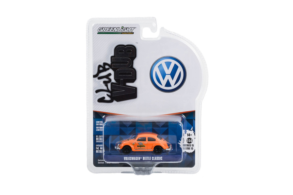 Volkswagen Classic Beetle, Orange - Greenlight 36060F/48 - 1/64 scale Diecast Model Toy Car