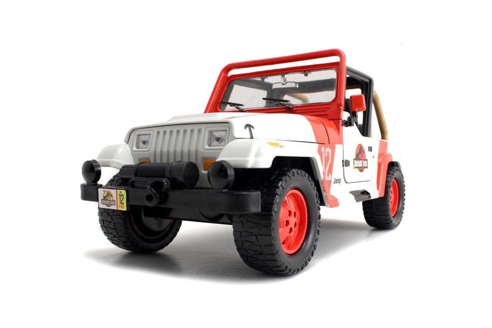 1992 Jeep Wrangler, Jurassic World - Jada Toys 97806/4 - 1/24 Scale Diecast Model Toy Car