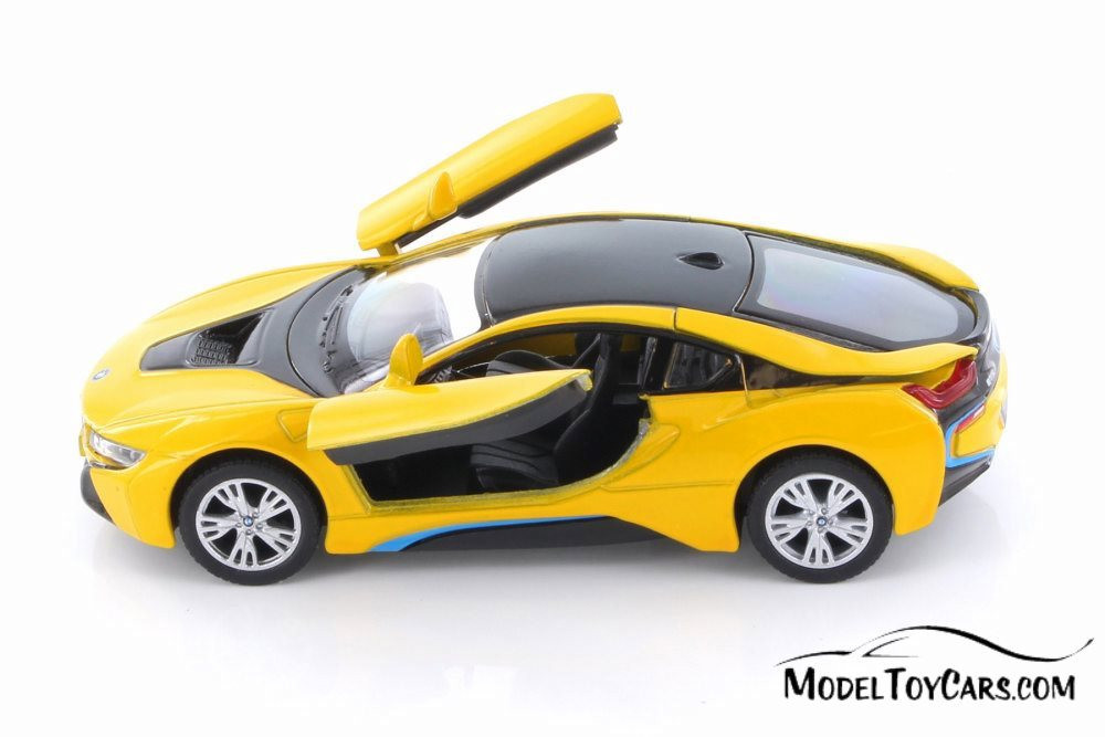 BMW i8 Hard Top, Yellow - Kinsmart 5379DA - 1/36 scale Diecast Model Toy Car