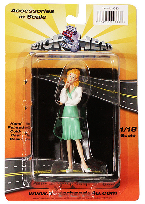 Lady Bonnie, White /Green - Motorhead Miniatures 333W - 1/18 Scale Figurine - Diorama Accessory