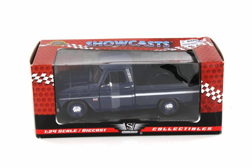 1966 Chevy C10 Pickup, Dark Blue - R-22950 - 1/24 Scale Diecast Model Toy Car