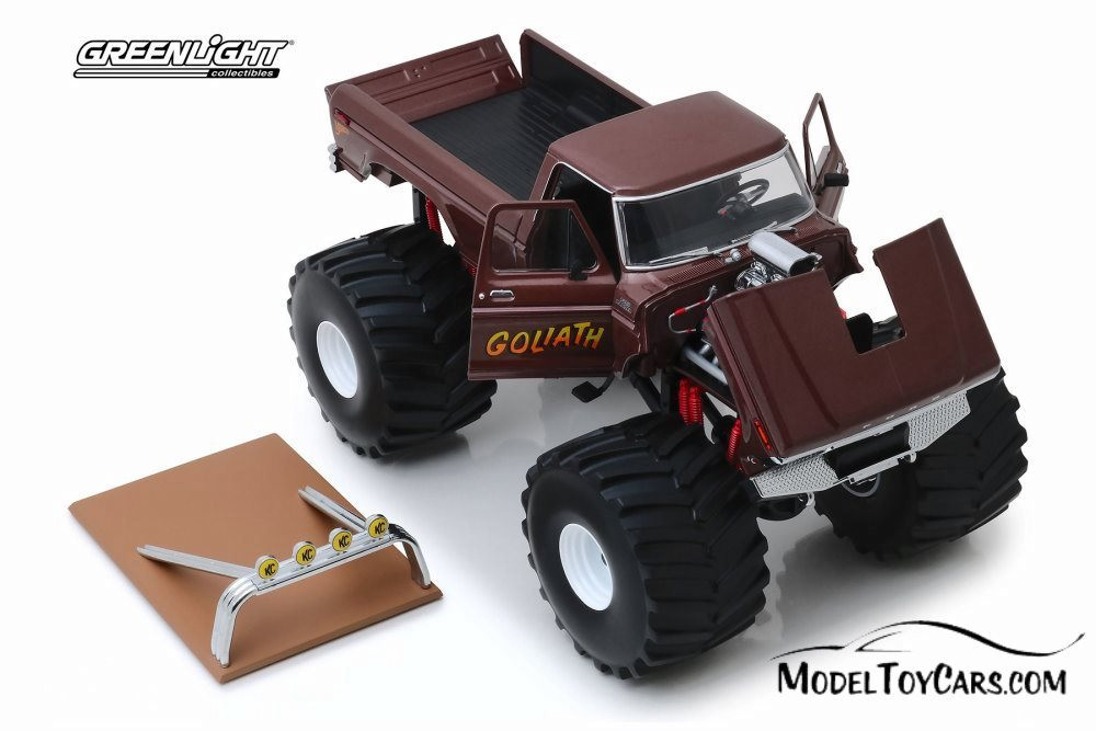 1979 Ford F-250 Monster Truck (with 66-inch Tires), Kings of Crunch - Goliath - Greenlight 13540 - 1/18 scale Diecast Model Toy Car