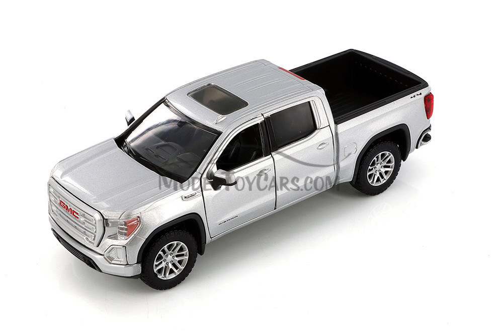 2019 GMC Sierra 1500 SLT Crew Cab, Silver - Showcasts 71361D - 1/27 Scale Diecast Model Toy Car