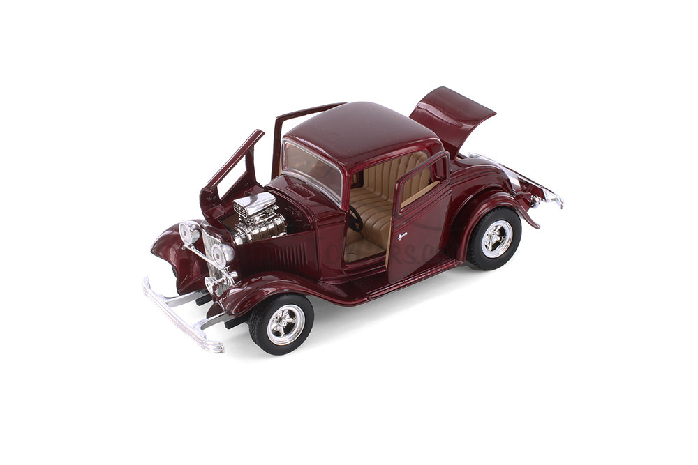 1932 Ford V8 3-Window Coupe, Red - Showcasts 77251D - 1/24 Scale Diecast Model Toy Car (1 car, no box)
