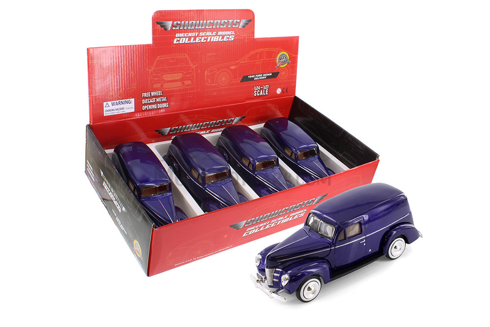 1940 Ford Sedan Delivery, Purple - Showcasts 77250D - 1/24 Scale