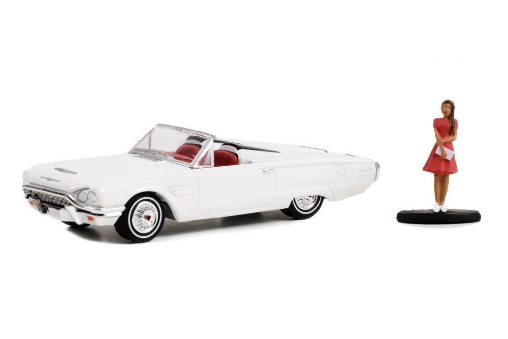 1965 Ford Thunderbird w/ Woman in Dress, White - Greenlight 97140B