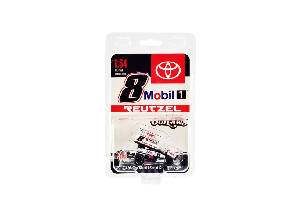 2022 Winged Sprint Car, #8 Aaron Reutzel "Mobil 1" - Acme A6422015 - 1/64 Scale Diecast Car