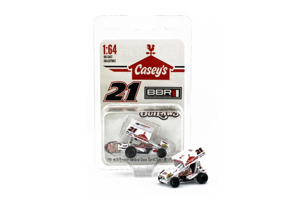 2022 Winged Sprint Car, #21 Brian Brown - Acme A6422009 - 1/64 Scale Diecast Car