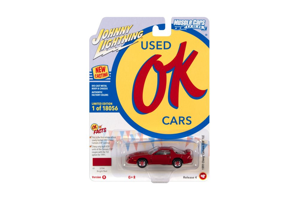 1991 Chevy Camaro Z28 1LE, Bright Red - Johnny Lightning JLSP195