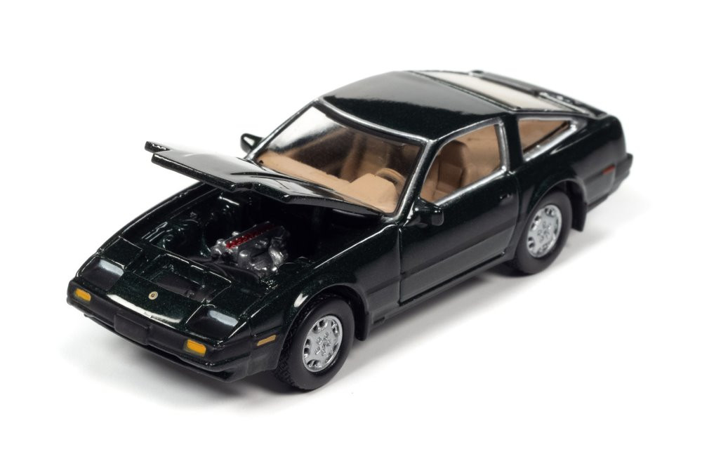1984 Nissan 300ZX, Dark Green - Johnny Lightning JLSP243/24B - 1/64 Scale Diecast Model Toy Car