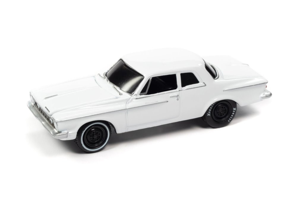 1962 Plymouth Savoy Max Wedge, White - Johnny Lightning JLSP248