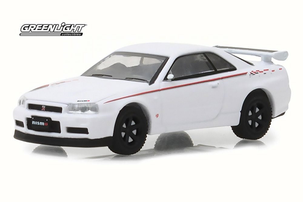 2001 Nissan Skyline GT-R (R34), White Pearl - Greenlight 29900/48