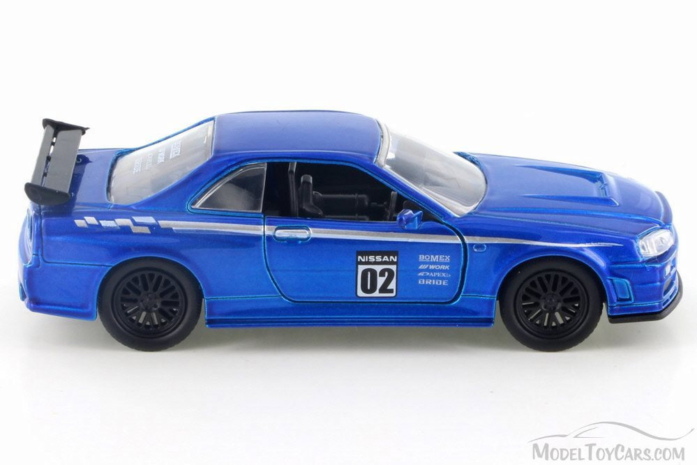2002  Nissan Skyline GT-R Hard Top, Blue - Jada 99140 - 1/32 Scale Diecast Model Toy Car