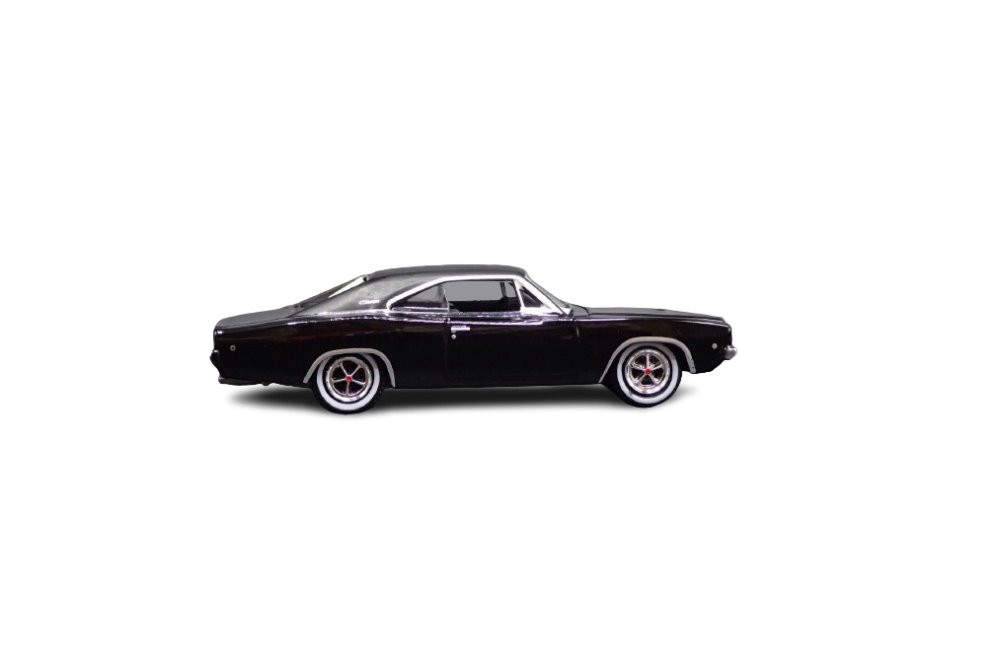 1968 Dodge Charger RT, Black - Greenlight 44724/48 - 1/64 Scale Diecast Model Toy Car