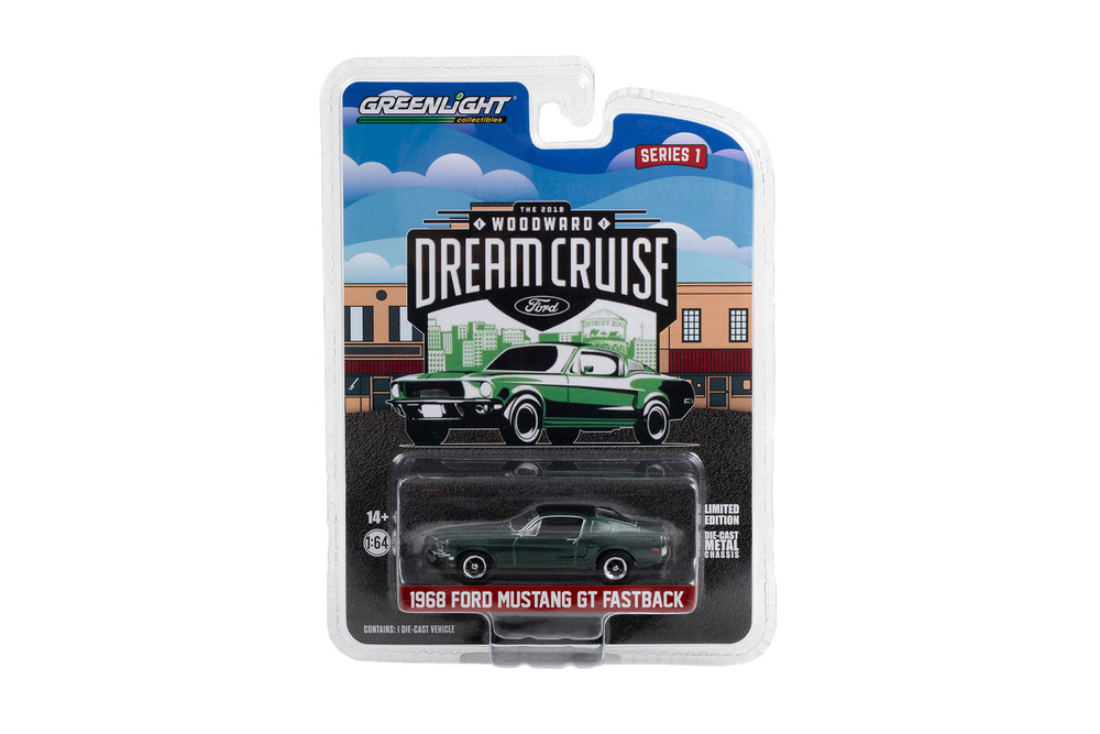 1968 Ford Mustang GT Fastback, Green - Greenlight 37280E/48 - 1/64