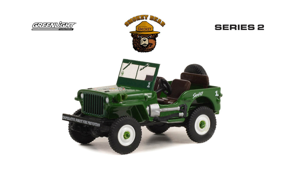 1945 Willys MB Jeep, Green - Greenlight 38040A/48 - 1/64 Scale Diecast Model Toy Car