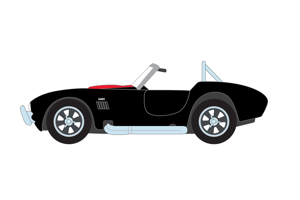 1965 Shelby Cobra 427 (Lot #3002), Black - Greenlight 37270A/48 - 1/64 Scale Diecast Model Toy Car