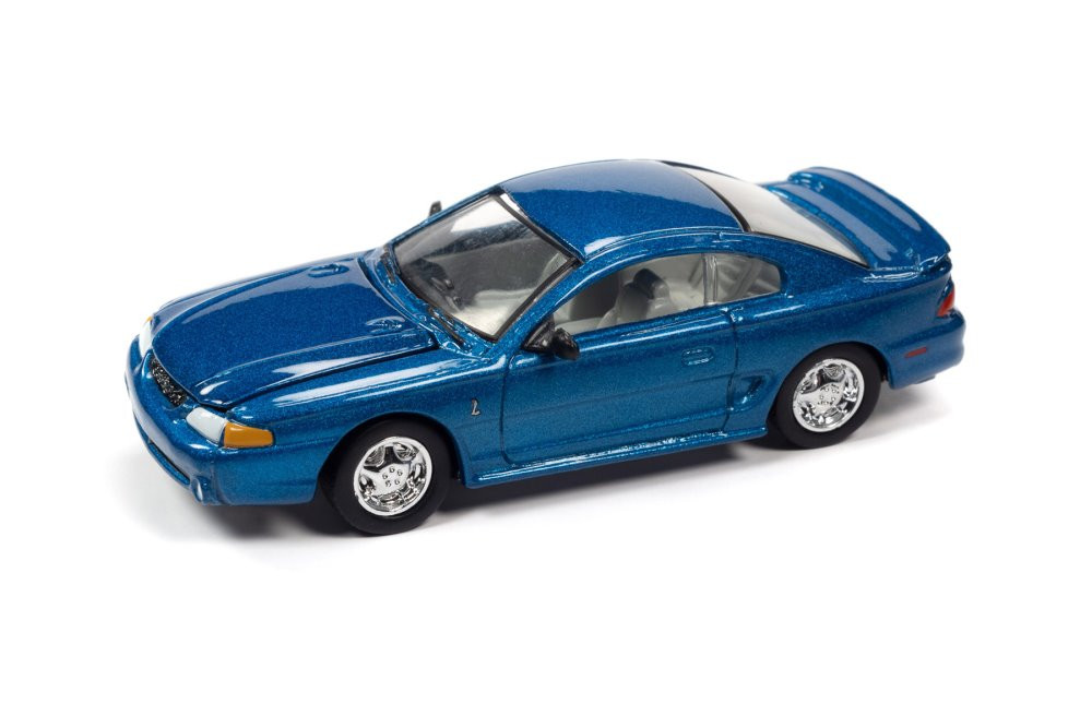 1997 Ford Mustang Cobra, Blue - RC2 RCSP025/24 - 1/64 Scale Diecast Model Toy Car