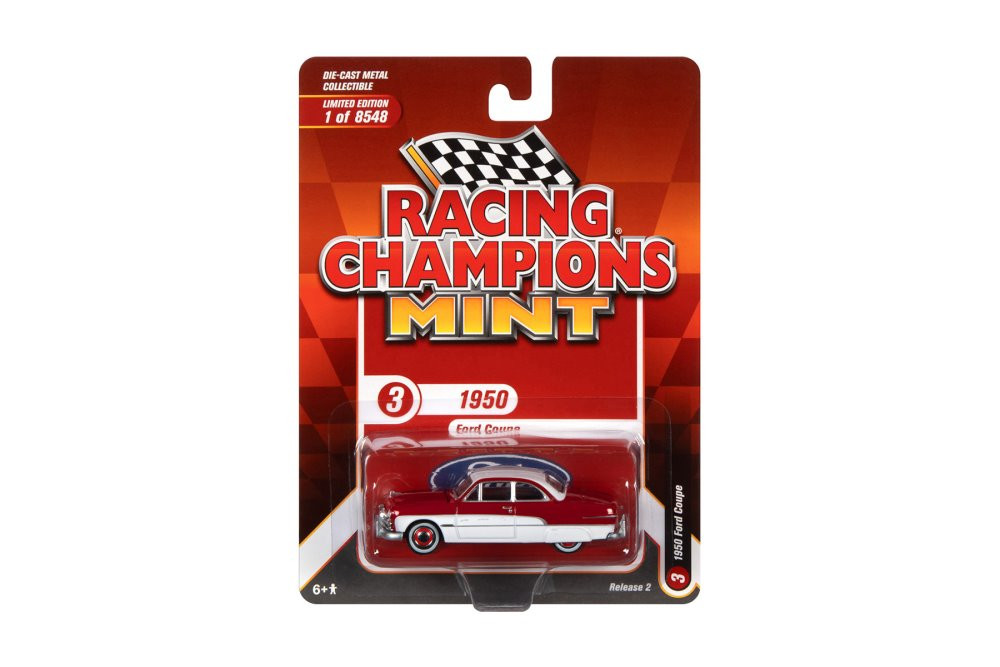 1950 Ford Coupe, Red /White - RC2 RCSP024/24 - 1/64 Scale Diecast Model Toy Car