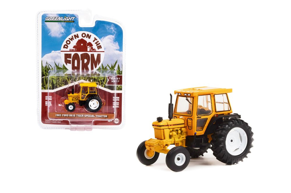 1983 Ford 6610 Tiger Tractor, Yellow - Greenlight 48070D/48 - 1/64
