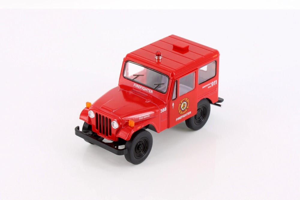 1971 Jeep DJ-5B Firefighter Edition, Red - Kinsmart 5433DPR - 1/26 Scale Diecast Model Toy Car