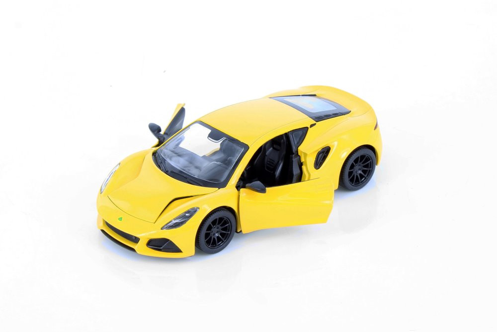 Lotus Emira, Yellow - Kinsmart 5441D - 1/34 Scale Diecast Model Toy Car