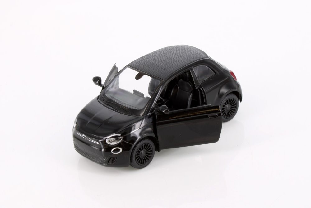 Fiat 500e, Black - Kinsmart 5440D - 1/28 Scale Diecast Model Toy Car