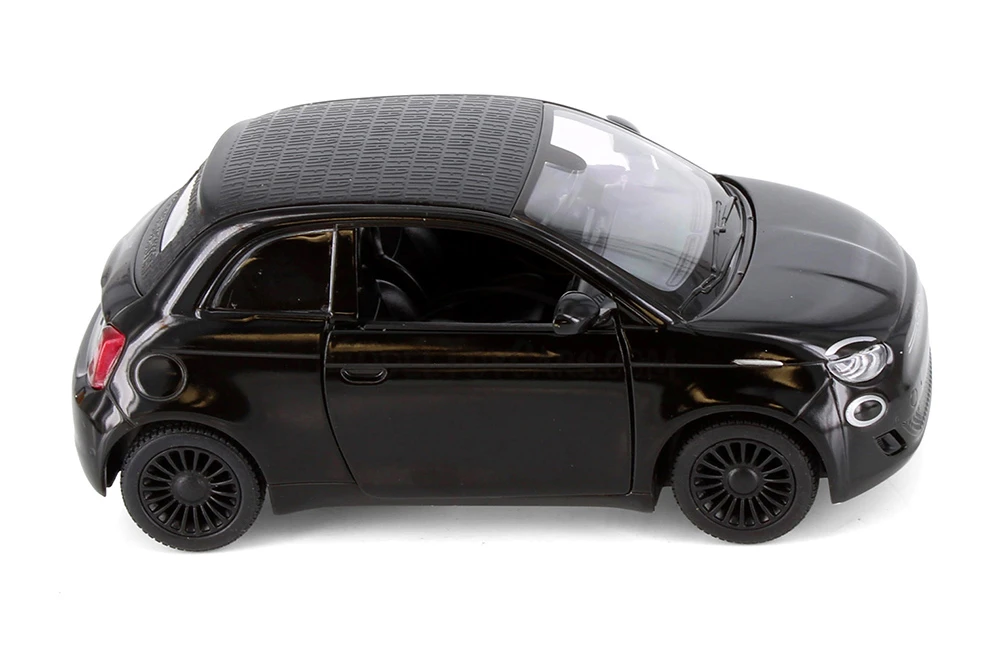 Fiat 500e, Black - Kinsmart 5440D - 1/28 Scale Diecast Model Toy Car