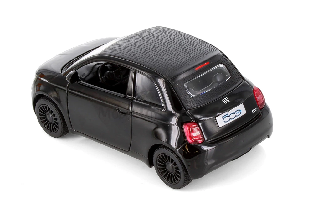 Fiat 500e, Black - Kinsmart 5440D - 1/28 Scale Diecast Model Toy Car