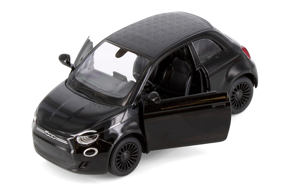 Fiat 500e, Black - Kinsmart 5440D - 1/28 Scale Diecast Model Toy Car