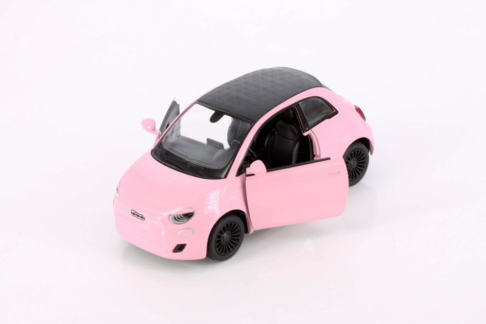 Fiat 500e, Pink - Kinsmart 5440DY - 1/28 Scale Diecast Model Toy Car