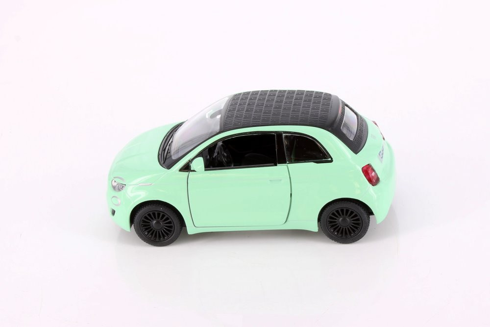 Fiat 500e, Light Green - Kinsmart 5440DY - 1/28 Scale Diecast Model Toy Car