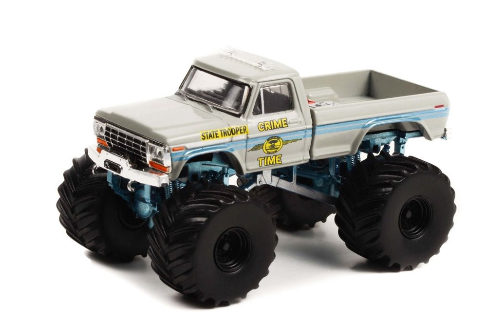 1979 Ford F-250 Monster Truck, Crime Time State Trooper - Greenlight 49110 - 1/64 Scale Diecast Car