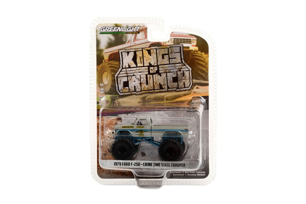 1979 Ford F-250 Monster Truck, Crime Time State Trooper - Greenlight 49110 - 1/64 Scale Diecast Car