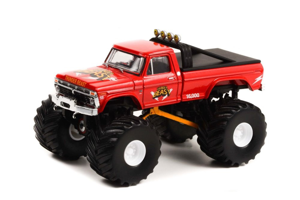 1976 Ford F-250 Monster Truck, Thunder Beast - Greenlight 49110 - 1/64 Scale Diecast Car