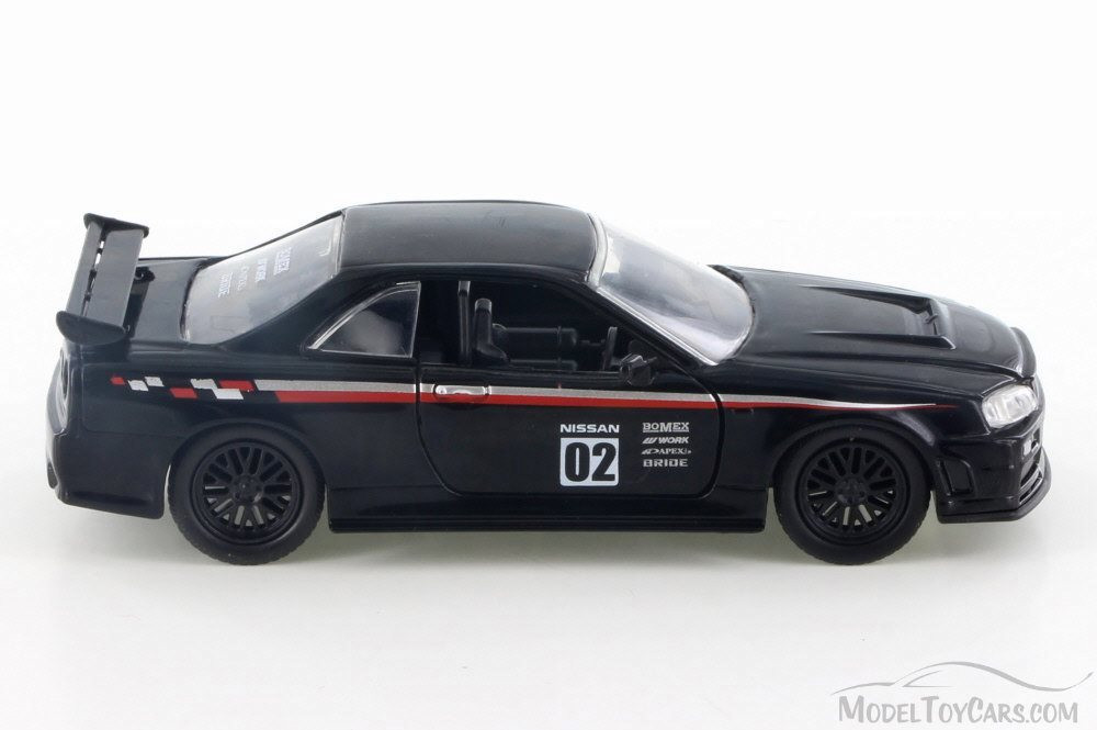 2002  Nissan Skyline GT-R Hard Top, Black - Jada 99140 - 1/32 Scale Diecast Model Toy Car