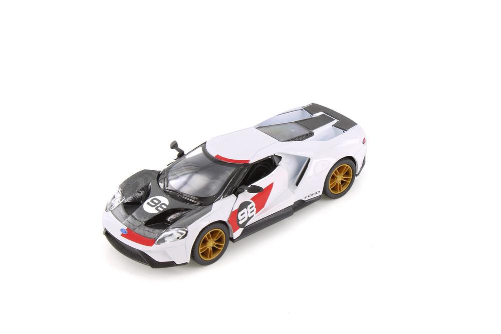 2017 Ford GT Heritage Edition, #98 - Kinsmart 5448D - 1/38 Scale Diecast Model Toy Car
