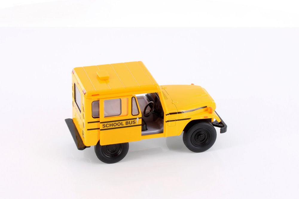1971 Jeep DJ-5B School Bus, Yellow - Kinsmart 5446D - 1/26 Scale Diecast Model Toy Car