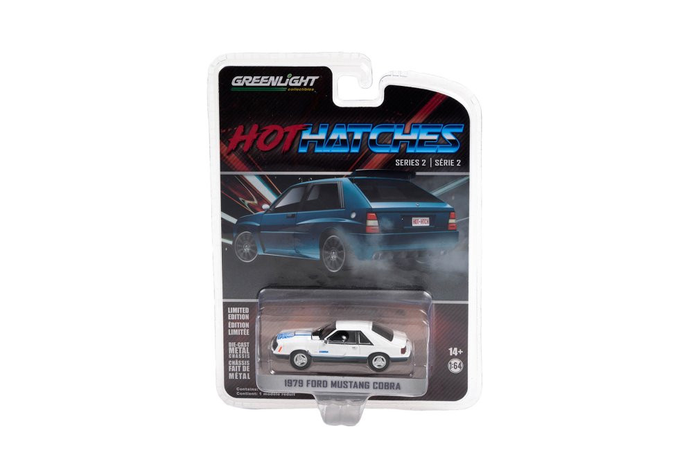 1979 Ford Mustang Cobra, White - Greenlight 63020C/48 - 1/64 Scale Diecast Model Toy Car